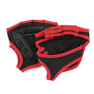 Unisex <b>Half</b> Finger Neoprene Fitness Gloves Adjustable Wrist Strap Non <b>Slip</b> Breathable Gym Weight Lifting Training Grip Gloves - Product Image 2