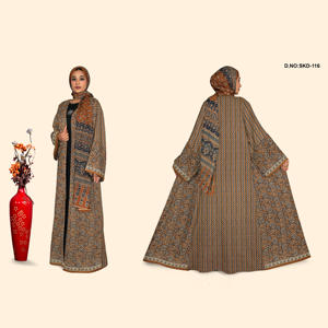Abaya élégante à col châle avec devant ouvert, idéale pour les tenues islamiques modestes, légère et confortable à bon prix – Offre spéciale - Product Image 1