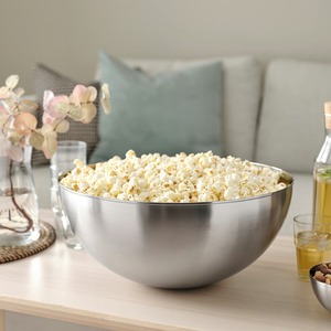 Tazón de Palomitas de Maíz de Acero, Gran Capacidad, Diseño Minimalista para Servir en Fiestas en Casa - Product Image 1