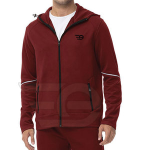 Survêtements d'hiver décontractés pour hommes avec cordon de serrage et capuche, 100% coton respirant, pour la remise en forme, la salle de sport, le jogging, l'entraînement en plein air, légers - Product Image 5