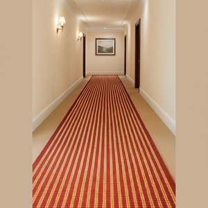 PVC Eco-Friendly Handmade <b>Rug</b> with Striped Pattern and Latex Backing for Home & Hotel Flooring - Product Image 1