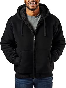 Sweat à capuche court unisexe en polaire color block à motif cœur, décontracté, hiver, avec poche, coupe régulière, anti-boulochage, tricoté 100% - Product Image 1