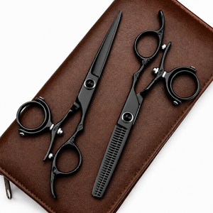 Tijeras de Corte de Pelo Rectas y Afiladas de 6 Pulgadas, Tijeras Giratorias de Acero Inoxidable con Rotación de 720 Grados, para Mano Derecha - Product Image 1