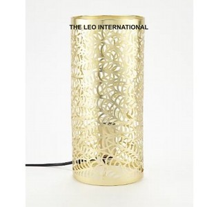 Lampe de table LED ronde en métal finition antique, design moderne, taille personnalisable, décoration de luxe pour chambre à coucher et maison - Product Image 1