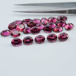 Piedras Preciosas Sueltas de Granate Umbalita Natural de Primera Calidad, Corte Ovalado Facetado, 6x8 mm, Granate Magenta de Malawi, Importación sin Impuestos - Product Image 4
