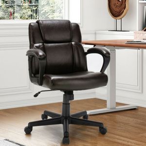 Moderna Sedia da Ufficio Girevole con Massaggio e Braccioli Regolabili in Pelle PU per Casa e Laboratorio - Product Image 1