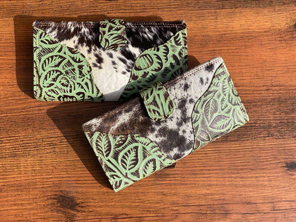 Brown With Green Embossed