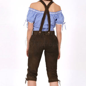 Shorts de Lederhosen Bávaros Alemanes para Mujer con Bordado Decorativo - Product Image 6