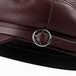 Gorra Newsboy de Cuero Genuino Personalizada – Gorra Plana Retro de Ocho Paneles para Hombre - Product Image 5