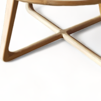 Table à manger ronde en bois moderne avec design scandinave, pieds en bois robustes pour l'ameublement de la maison