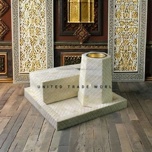 Plateau en MDF antique d'United Trade World's Incrustation osseuse Rayures Bliss aromatique Brûleur Mubkhar Bakhoor décoratif pour usage religieux - Product Image 1
