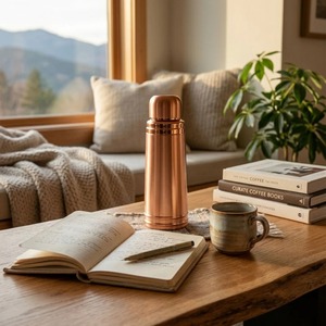 Botella de Agua de Cobre de Alta Calidad con Tapa, Diseño Bohemio, Portátil, para Viajes - Product Image 4