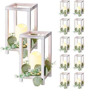 Fabricant fiable de lanternes en bois décoratives pour la décoration de table de restaurant, style rustique vintage, accent décoratif pour la maison - Product Image 1