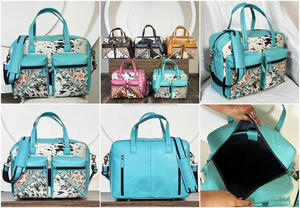 Bolsa de Pañales para Bebé de Cuero Genuino con Múltiples Bolsillos, Marca March Expo, Bolsa de Viaje de Gran Capacidad, Tipo Bandolera, de Cuero Vacuno - Product Image 3