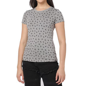 Camiseta de Verano para Mujer, 100% Algodón, Corte Entallado, Transpirable, Manga Corta, con Logotipo Personalizado, Venta al Por Mayor, Modelo 2026 - Product Image 1