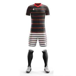 Sportswear Set Design Your Own Soccer Wear Suit <b>Compression</b> Short Sleeve T-Shirt with Shorts Set Full Kit Football Uniform Set - Product Image 6