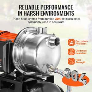 Pompe de surpression d'irrigation pour puits peu profonds 1.6HP avec réservoir sous pression Capacité de 1320GPH pour les besoins d'arrosage extérieur - Product Image 4