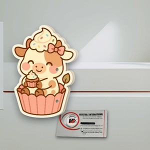 Cute Cow <b>Cupcake</b> Eyelash Extension Training Box Cardboard Oval Lash Storage <b>Case</b> Packaging Beauty Tool - Product Image 5