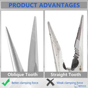 คีมปากแหลมสแตนเลส 6.5 นิ้ว สำหรับดัดลวด ทำเครื่องประดับ DIY คีมปากหยัก - Product Image 6