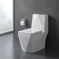 WC monobloc en céramique blanche standard NOM, chasse d'eau double, en porcelaine vitreuse, facile à nettoyer