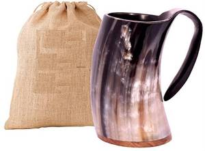 Drinking Horn Top Quality Buffalo Horn Glass Viking Drinking Horn Mug /Beer Cow Horn Cup/glass With Brass Rim at Low Price - Product Image 4