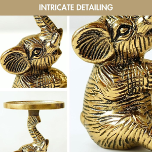 Candelabro de Latón Hecho a Mano, Elegante y Duradero, con Diseño de Elefante, para el Hogar, Múltiples Ocasiones: Bodas, Pascua, Navidad, San Valentín, Cumpleaños - Product Image 5