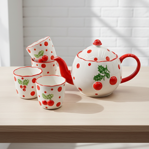 Juego de Tetera de Porcelana Fina de Primera Calidad 3460983SETA-1.0 NUEVO CON 4 TAZAS - Product Image 3