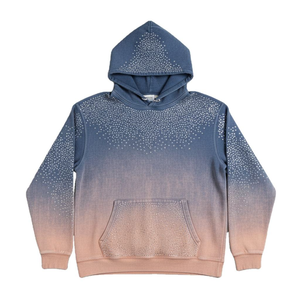 เสื้อฮู้ดสีเขียวประดับเพชรเทียม ทรงปกติ ผ้าถักโพลีเอสเตอร์ สไตล์ลำลองสำหรับฤดูหนาว ดีไซน์เรียบง่าย หนานุ่ม มีกระเป๋า - Product Image 4