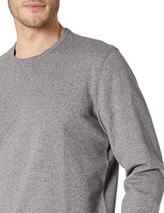 Sudadera Unisex Gris de Cuello Redondo, Corte Regular, Tejido de Algodón, Color Sólido, Estilo Casual para Otoño - Product Image 4