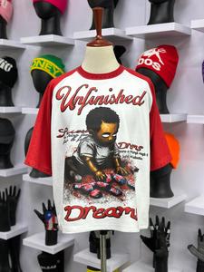 Camiseta Gráfica Extra Grande Personalizada, 100% Algodón, Estilo Urbano, Impresión Puff, Serigrafiada, Unisex, OEM ODM - Product Image 6