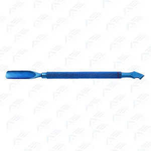 Pousse-cuticules carré angulaire argenté personnalisé avec logo, coupe-ongles, instrument de beauté, produit de soin des ongles - Product Image 2
