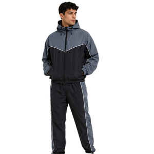 <b>Men</b> Athletic Nylon Tracksuit Breathable Running Suit Windbreaker <b>Jacket</b> and Pants Custom OEM ODM Sportswear Supplier - Product Image 5