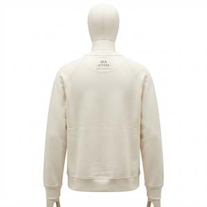 <b>Mens</b> Cream Crewneck Sweatshirt Raglan <b>Sleeve</b> Plain Casual Streetwear Pullover <b>Long</b> <b>Sleeve</b> <b>Top</b> - Product Image 4