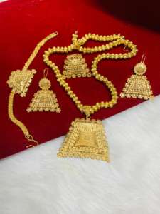 ชุดจี้ทองคำชุบ 24K ดีไซน์ทันสมัยสำหรับทุกเพศ/ผู้หญิง - Product Image 2