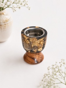 Brûleur d'encens en bambou écologique élégant, porte-encens arabe Bakhoor, décoration parfumée pour la maison et le bureau - Product Image 1