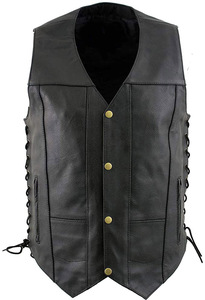 เสื้อกั๊กหนังวัวแท้ทรงวีคอแบบกระดุมแถวเดียวสำหรับผู้ชายรุ่นใหม่ปี 2025 ระดับไฮเอนด์  รักษ์โลก เหมาะสำหรับฤดูใบไม้ร่วง พร้อมขนเฟอร์ด้านนอก - Product Image 2