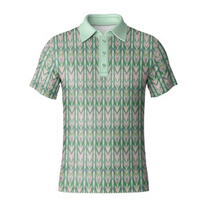 Polo de golf respirant et léger en polyester et élasthanne extensible, vêtements de golf d'extérieur, logo personnalisé - Product Image 2