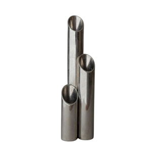 Elegant Modern Stainless Steel 3-Tube <b>Candlestick</b> Holder Brutalist Design <b>Silver</b> Metal Candle Stand For Luxury Home Hotel Decor - Product Image 1