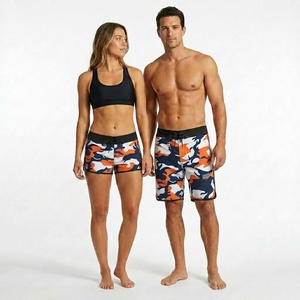 <b>Men's</b> Camouflage Print Quick Dry Board <b>Shorts</b> Mid Waist Drawstring Casual Swimwear Orange Navy <b>White</b> Patterned <b>Short</b> <b>Shorts</b> - Product Image 4