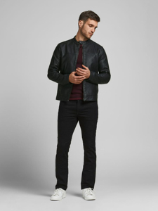 Mens Genuine Leather <b>Jacket</b> Custom <b>Biker</b> Motorcycle Coat <b>Vintage</b> Premium Fashion Wholesale OEM Front Embroidery Custom Label - Product Image 3