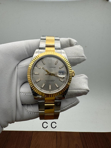 Reloj Automático Vintage de Edición Limitada de Lujo en Dos Tonos, Esfera Plateada, Bisel Estriado, Cristal de Zafiro de Alta Calidad, Movimiento ETA - Product Image 2