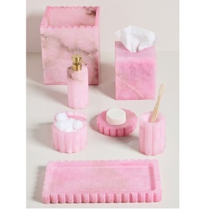Indian Handmade Excellent Quality Wholesale Best Look Resin <b>Bathroom</b> <b>Set</b> Natural Color Home Hotel <b>Bathroom</b> <b>Accessories</b> <b>Set</b> Use - Product Image 4