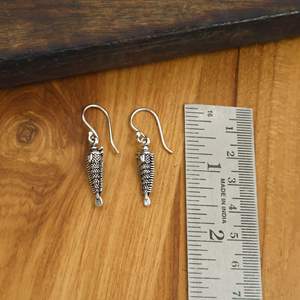 Pendientes colgantes con textura de pez, pendientes colgantes de latón chapado en oro y plata para mujer, joyería de moda - Product Image 3