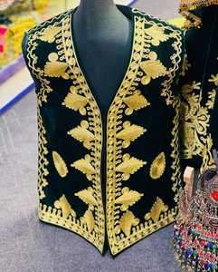 เสื้อกั๊ก Afghani สำหรับผู้ชายเสื้อโค้ทแบบปักลายสำหรับผู้ชายเสื้อผ้าแนวชนเผ่าขนาดมาตรฐานส่งออกคุณภาพเยี่ยม - Product Image 4