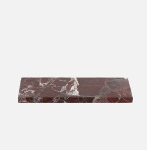 Natural Brown Marble Serving Tray Solid Stone Rectangular Platter Minimalist Kitchen Serving Board Luxury <b>Table</b> <b>Display</b> Tray Han - Product Image 2