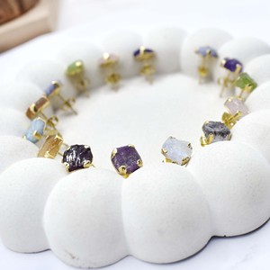 Natural Raw <b>Amethyst</b> <b>Stud</b> <b>Earring</b> Gold Electroplated Prong <b>Stud</b> Handmade Gemstone Jewelry Gift for Women - Product Image 6