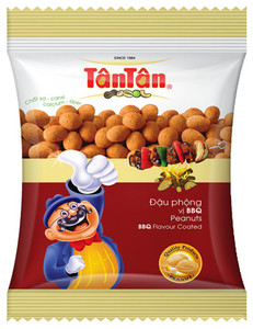 Tan Tan's <b>Dried</b> BBQ Flavour-Coated PEANUTS Snack Food Made in Vietnam - Product Image 3