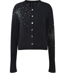 Cardigan respirant à col en V pour homme avec boutons perlés, motif losanges tricoté, pull de luxe pour soirée, tricot de luxe pour l'Europe - Product Image 6