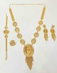 Nouvel ensemble de collier pendentif pour femme plaqué or 24 carats, style arabe, bijoux raffinés pour mariages et fêtes - Product Image 2