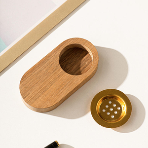 <b>Decorative</b> Wooden Dhoop Incense Burner Box With Hinged Cover And Metal Bowl Insert For Home Fragrance And Relaxation - Product Image 3